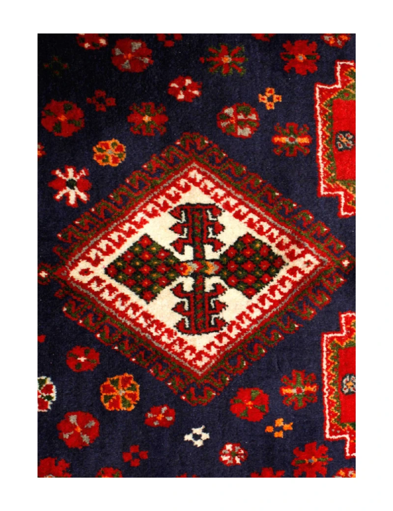 Handmade Red Persian Afshar Area Wool Rug 43462